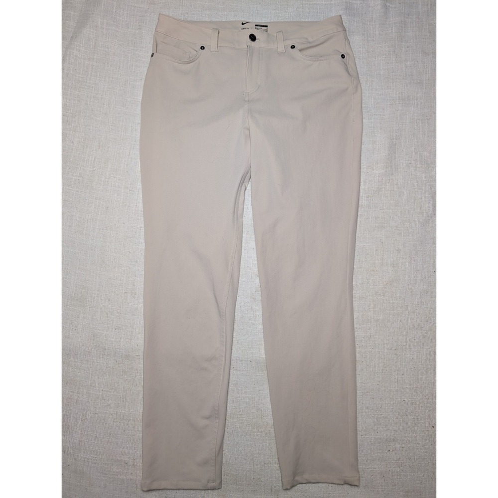 Nike Pants Womens 8 White Dri-FIT Slim Fit 5-Pocket Performance Trousers Golf